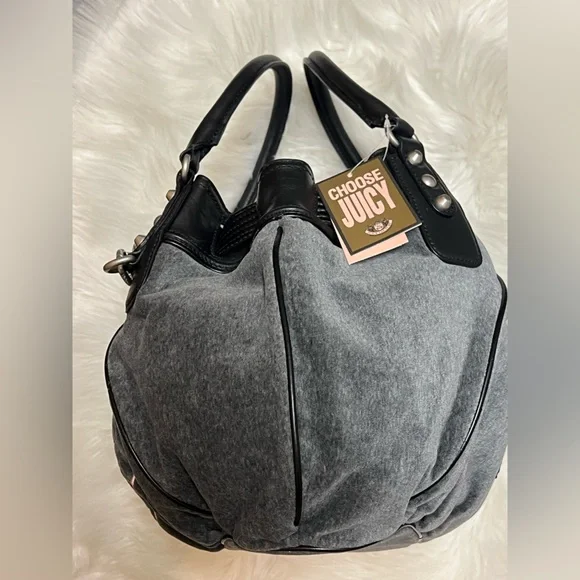 Juicy Couture Heritage Crest Freestyle Hobo with matching Makeup Pouch - Picture 6 of 17